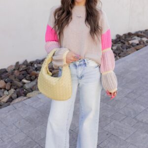 Cozy Kandy Stripe Sleeve Sweater