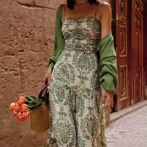 Boho Printed Cami Maxi Dress