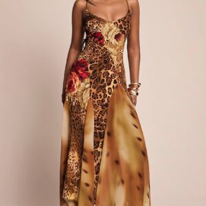 Mesh Splicing Cami Wild Maxi Dress