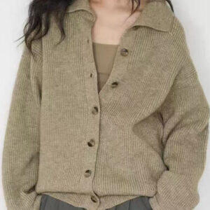 Oversized Turtleneck Cardigan
